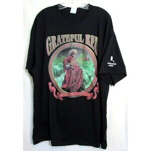 Grateful Red Grateful Dead Black Skeleton Guitar Alaska 1993 VG T Shirt 2XL NWOT